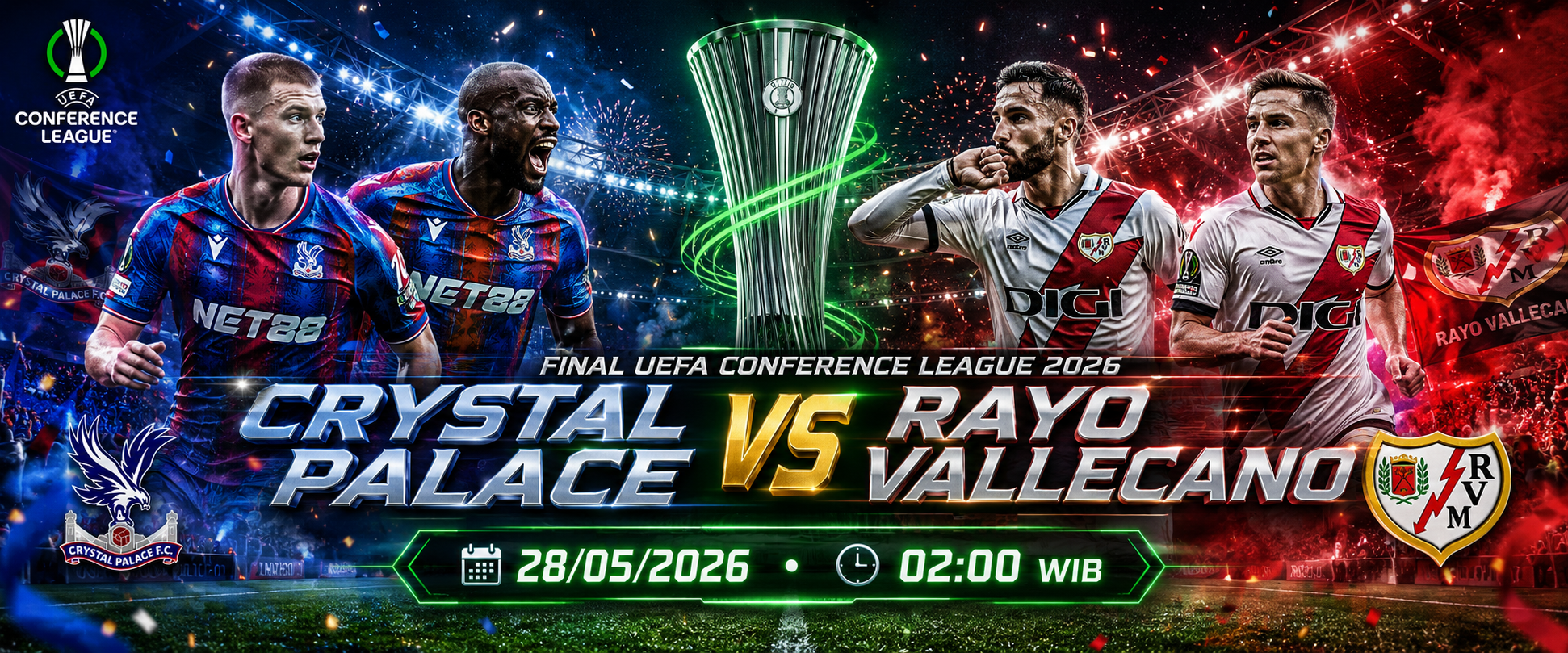 Final Liga Konferensi 2026: Crystal Palace vs Rayo Vallecano