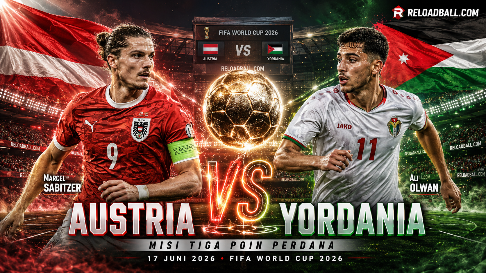 Austria vs Yordania: Perebutan Tiga Poin Krusial di Grup J