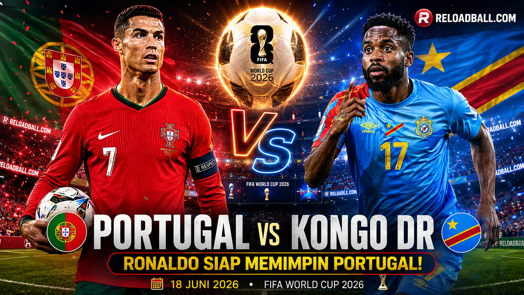 Portugal vs Kongo DR: Ujian Perdana Sang Favorit