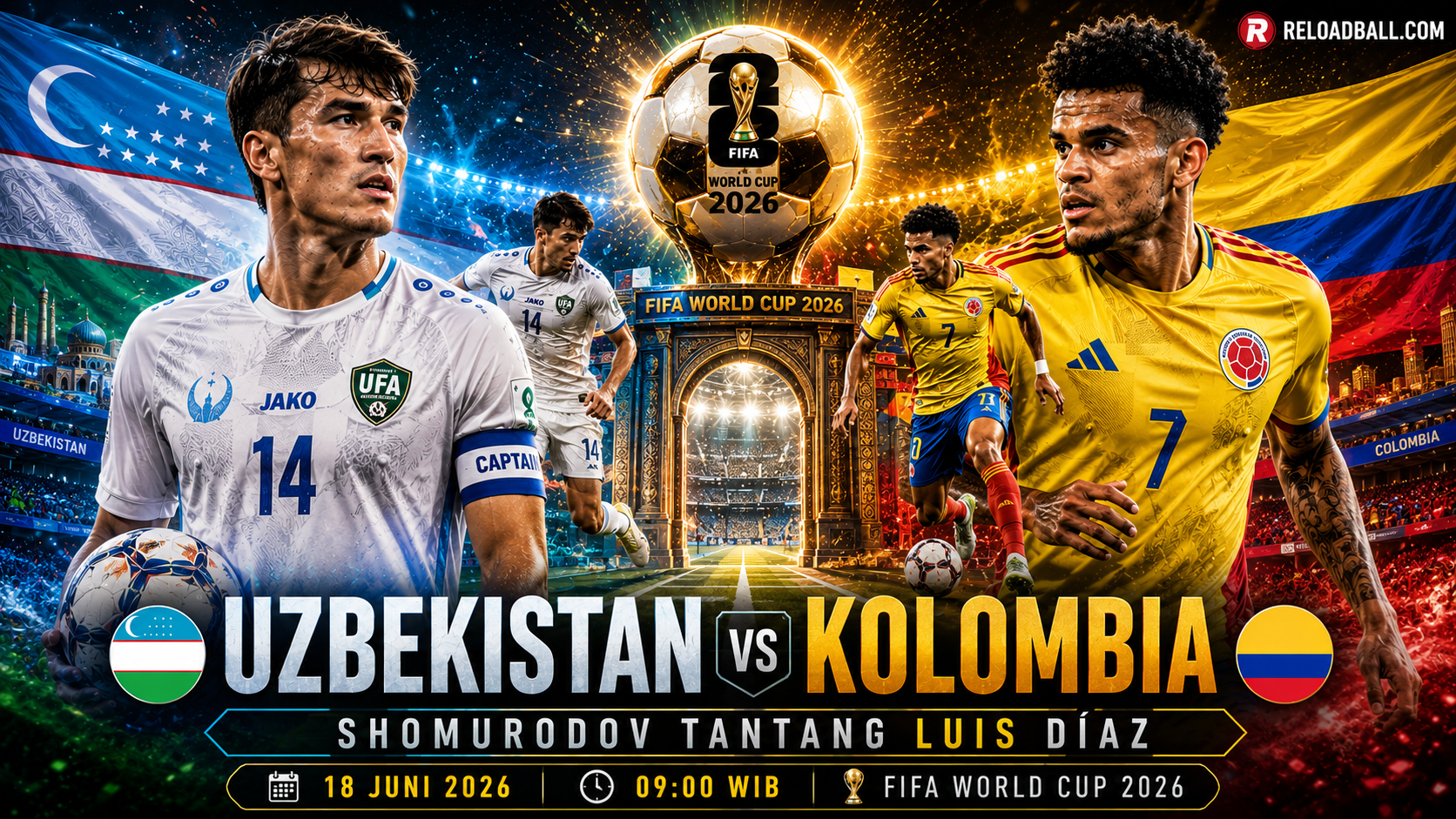 Uzbekistan vs Kolombia: Mimpi Besar Bertemu Pengalaman