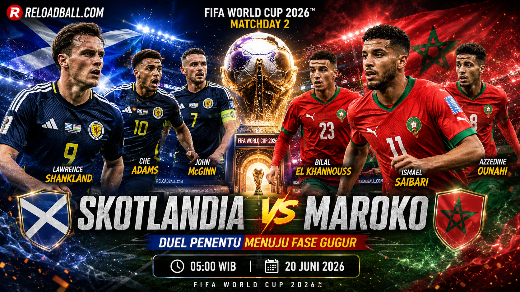Skotlandia vs Maroko: Prediksi, Analisa dan Peluang Menang di Piala Dunia 2026