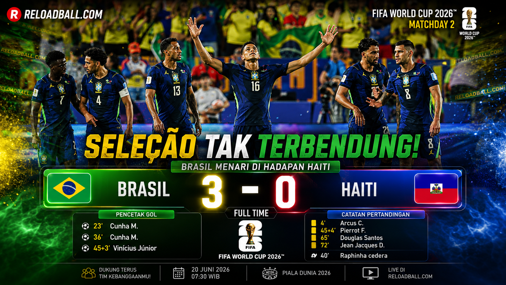 Brasil 3-0 Haiti: Matheus Cunha Bersinar, Selecao Kembali ke Jalur Kemenangan
