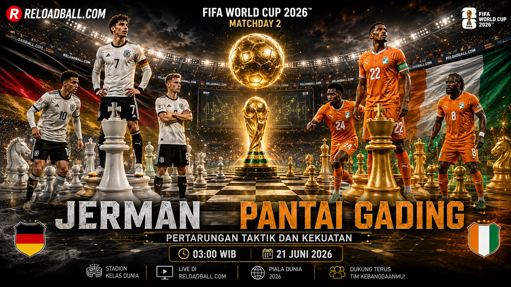 Jerman vs Pantai Gading: Prediksi, Analisa Line Up dan Peluang Menang di Piala Dunia 2026