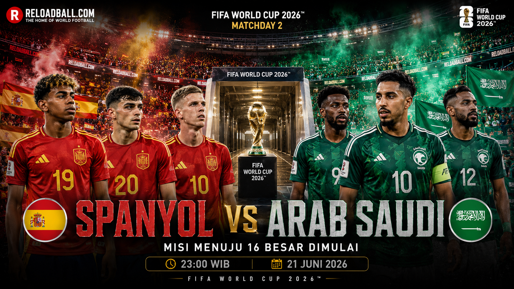 Spanyol vs Arab Saudi: Analisa Taktik, Prediksi Skor dan Peluang Menang di Piala Dunia 2026