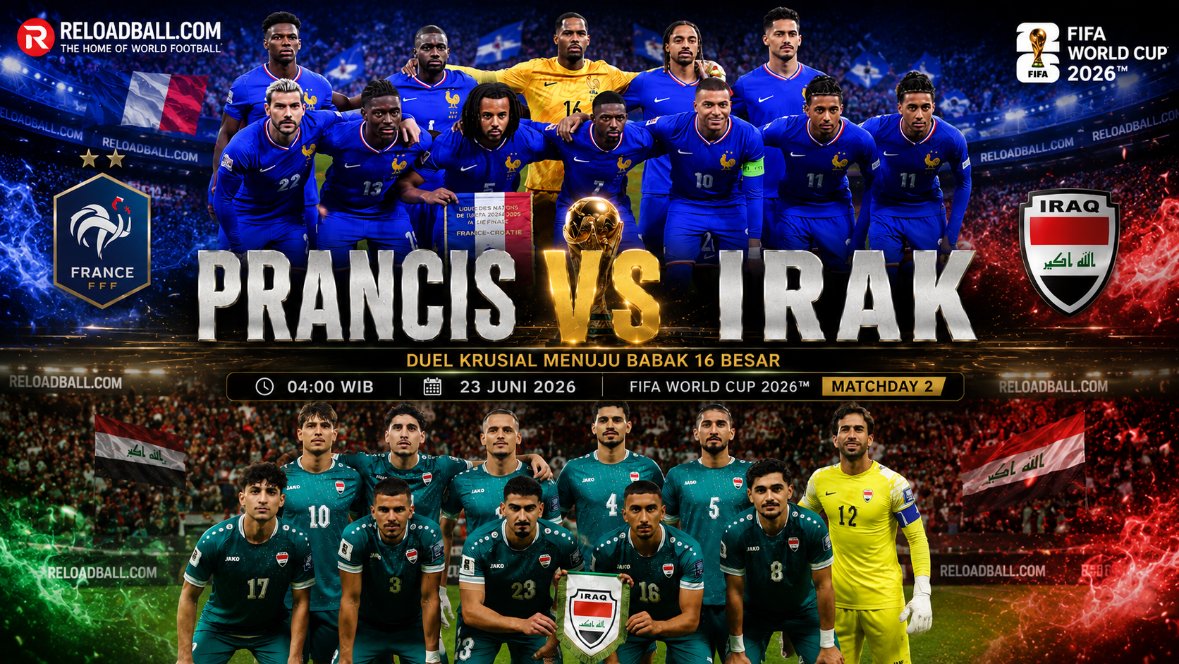 Prancis vs Irak: Prediksi, Analisa Taktik dan Peluang Menang di Piala Dunia 2026