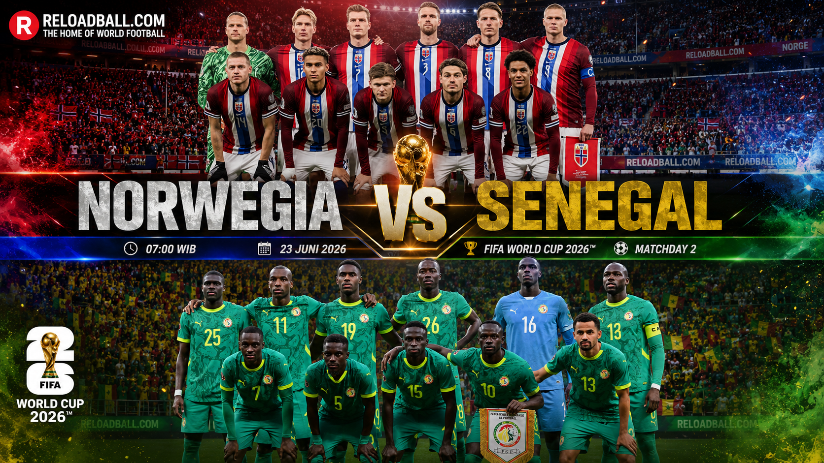 Norwegia vs Senegal: Analisa, Prediksi Skor dan Duel Haaland vs Mané di Piala Dunia 2026