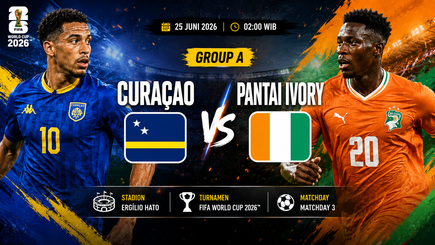 Curacao vs Pantai Gading: Prediksi Skor, Analisa Taktik dan Peluang Lolos Piala Dunia 2026