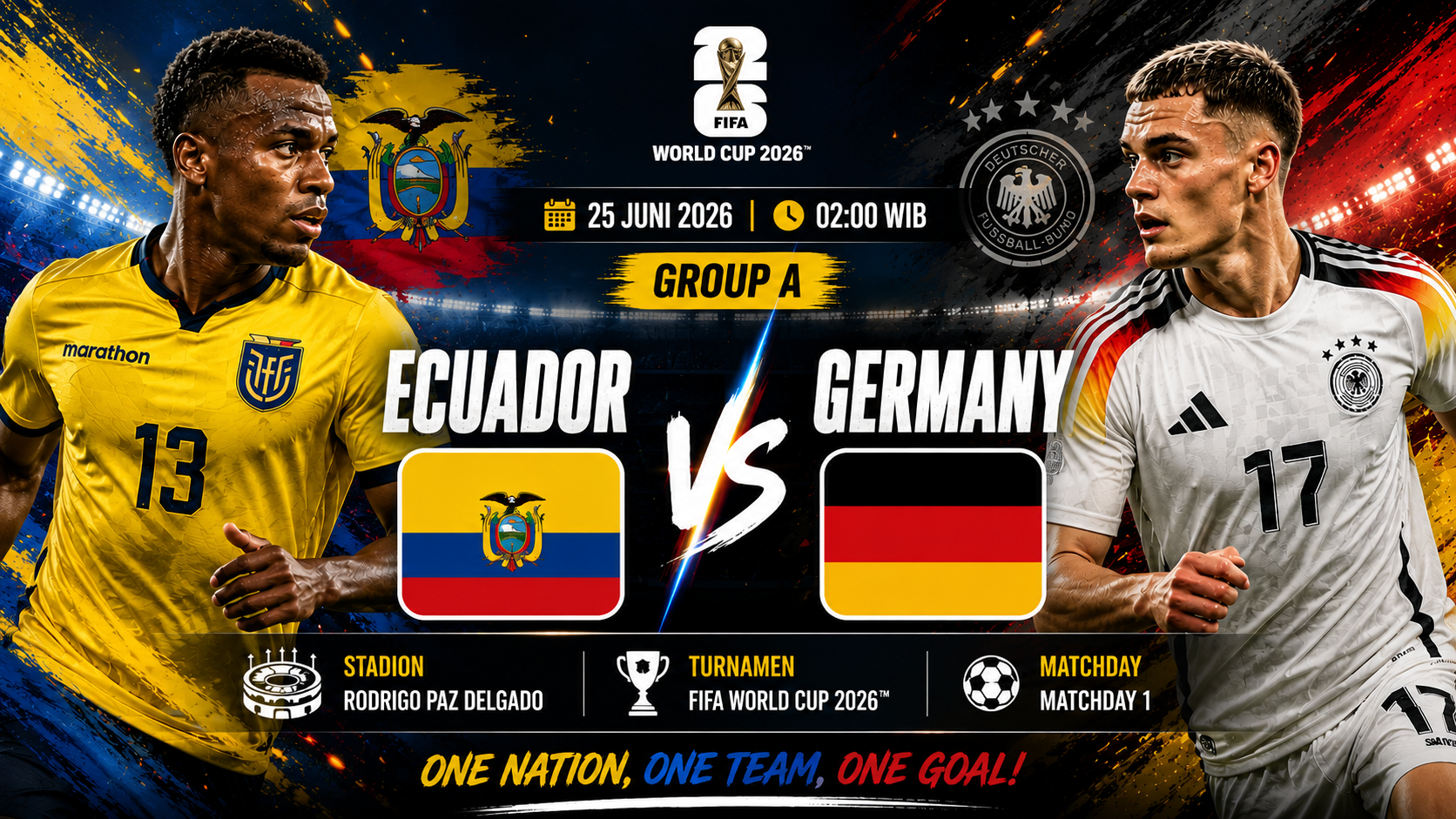Ekuador vs Jerman: Prediksi, Analisa Taktik dan Duel Krusial di Piala Dunia 2026