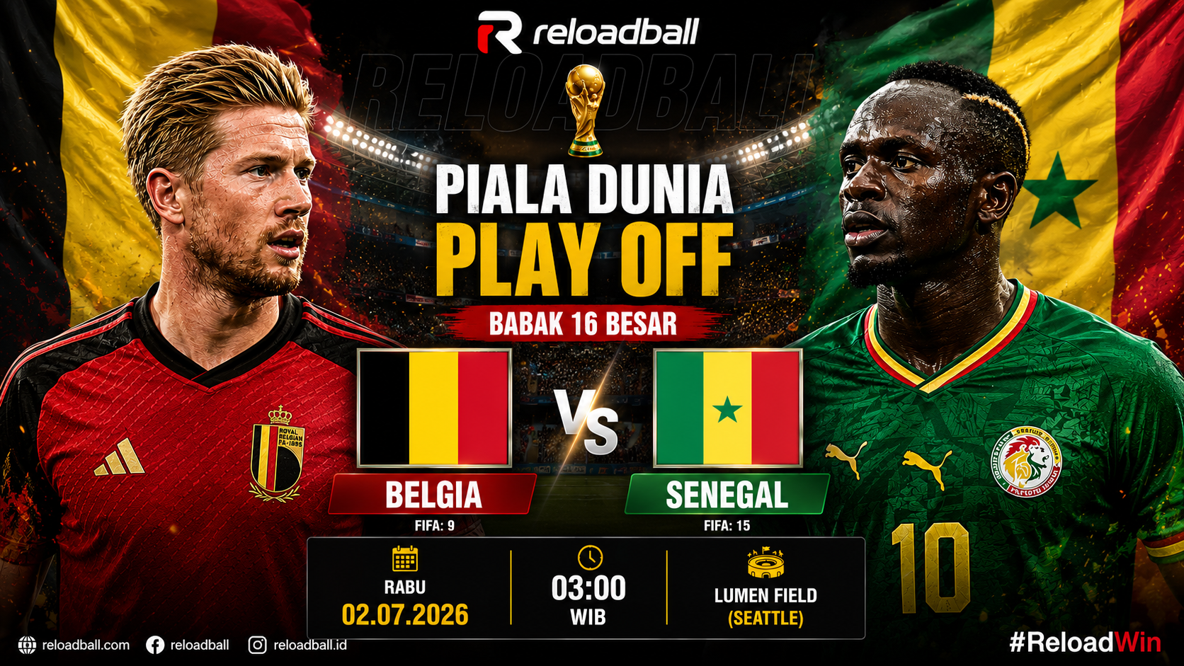 Prediksi Belgia vs Senegal 2 Juli 2026: Analisa, Head to Head, Kondisi Tim & Prediksi Skor Babak 16 Besar Piala Dunia